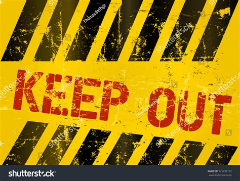 Danger Sign Keep Out Vector Illustration Stock Vector (Royalty Free) 121738102 | Shutterstock