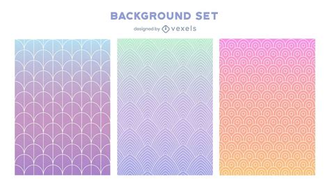 Gradient Pastel Background Set Vector Download