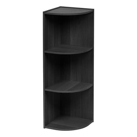 IRIS Black 3-Tier Corner Curved Shelf Organizer-596491 - The Home Depot