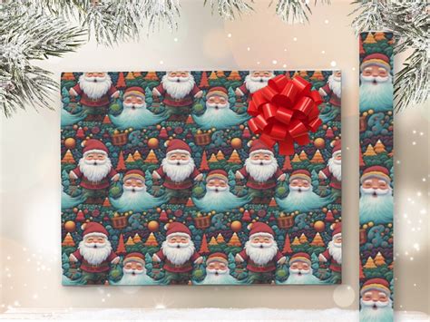 Funny Wrapping Paper Santa Claus Wrapping Paper Roll 3 - Etsy