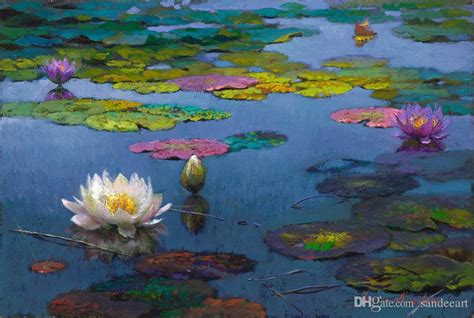 lotus pond - Google Search | Waterlelies, Acryl schilderij, Lelies