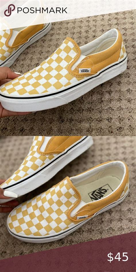 yellow slip on vans w box | Yellow slip on vans, Vans, Slip on