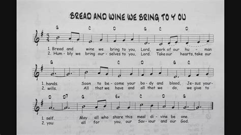 Lord Accept This Bread And Wine - Catholic Mass Song Sheet Music