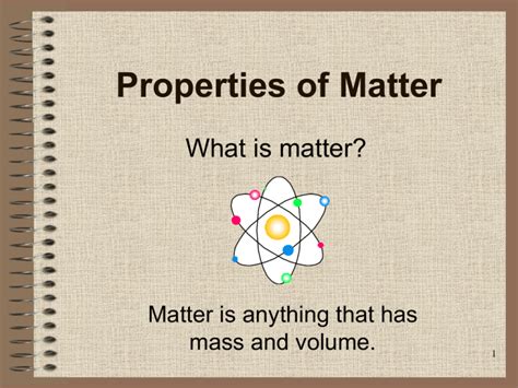 Properties of Matter