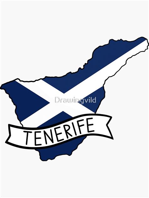 "Tenerife Flag Map Sticker" Sticker by Drawingvild | Redbubble