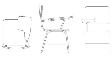 Chair Top View Drawing