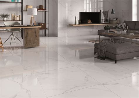 Naos White Porcelain Tile Polished | Lint Tile