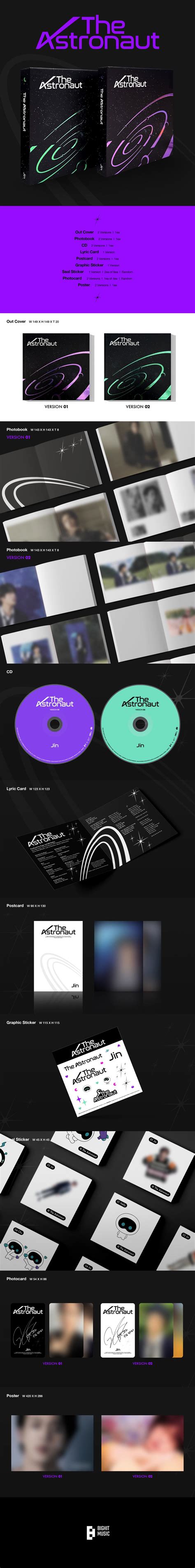 Jin (BTS) - Solo Single: The Astronaut (CD Packaging Preview) : r/kpop