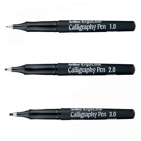 Artline Ergoline Calligraphy Pen Set of 3 - Stationery & Pens from Crafty Arts UK