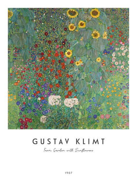 Gustav Klimt - Farm Garden with Sunflowers - Poster – Murellos