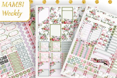 MAMBI Stickers White Pink Flowers Print Graphic by Mama Lama design ...