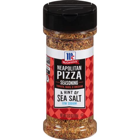 McCormick A Hint of Sea Salt Neapolitan Pizza Seasoning, 3.53 oz ...