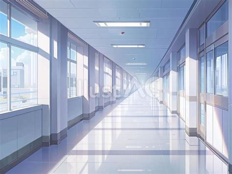 Free Vectors | A long corridor in a straight hospital