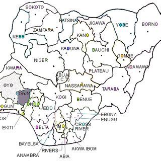 Map of Nigeria Showing Oyo State Where the Study Areas Are Located ...