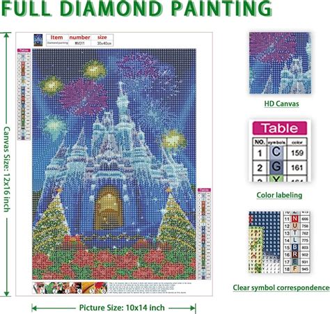 Magical Diamond Art Painting of Disney Castle Stunning 5D - Etsy