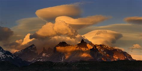 Crazy clouds over Cordillera del Paine. Torres del Paine National Park, Ultima Esperanza ...