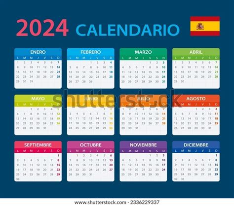 3+ Hundred Calendario 2024 Moderno En Español Royalty-Free Images ...