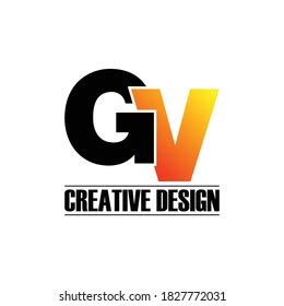 Letter Gv Simple Logo Design Vector Stock Vector (Royalty Free ...