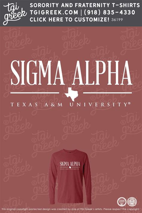 Sigma Alpha - TAMU Merchandise Order - TGI Greek