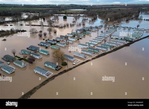 Offenham, Evesham, January 3rd 2024 - Offenham caravan park which is near Evesham in ...