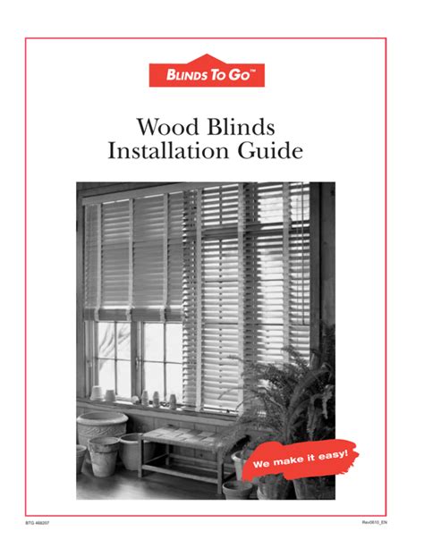 Wood Blinds Installation Guide