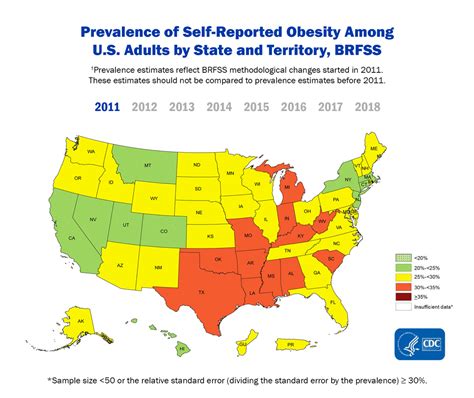 Obesity map reveals more than 35 percent of people in nine US states ...