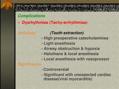 DENTAL ANESTHESIA COMPLICATIONS IN THE DENTAL CHAIR - ppt download