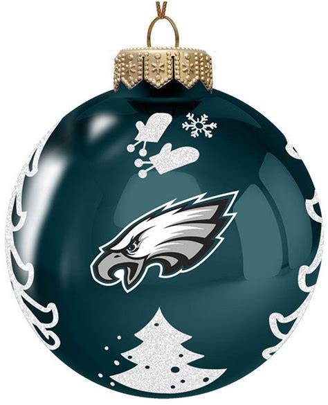 Memory Company Philadelphia Eagles Glass Christmas Tree Ornament ...