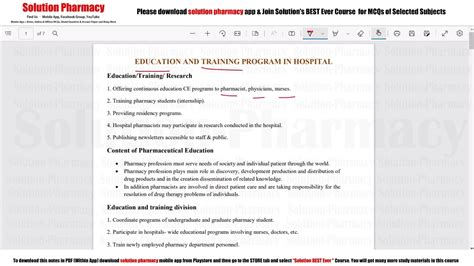 Pharmacy Practice (16)= Education & Training Program In Hospital | Pharmacy Practice | B ...