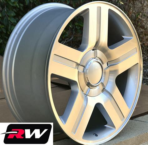 20 inch Chevy Silverado Factory Style Wheels Machined Silver Texas ...