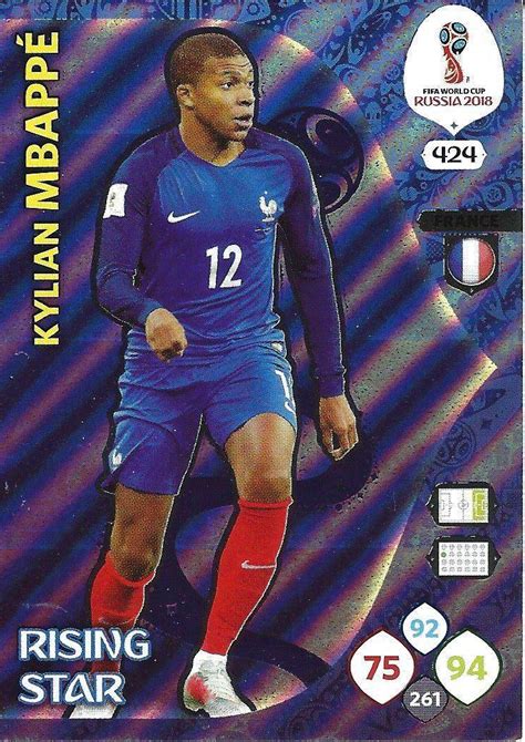 Kylian Mbappé - France - Russia 2018 : FIFA World Cup Adrenalyn XL card 424