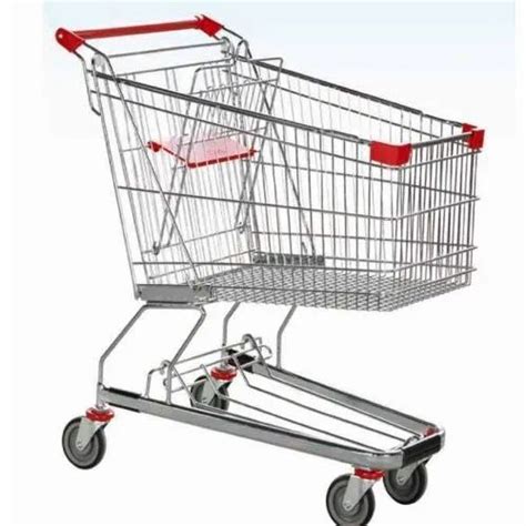 Nandi Technology Red Stainless Steel Shopping Trolley, Load Capacity: 125, Rs 7500 | ID: 12079876073