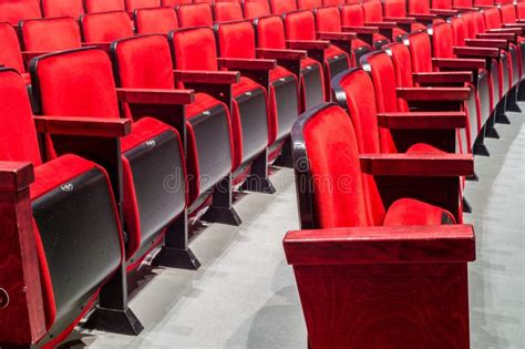 Empty Red Seats in a Theater Stock Image - Image of seating, covid19 ...