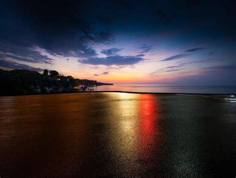 Premium Photo | A sunset over the beach at whitby