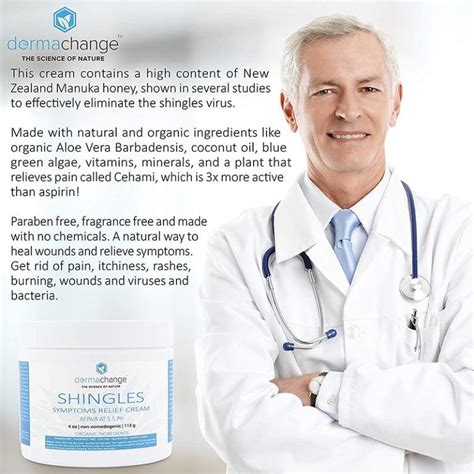 Dermachange Shingles Symptoms Relief Cream 4oz 113g, Beauty & Personal Care, Face, Face Care on ...