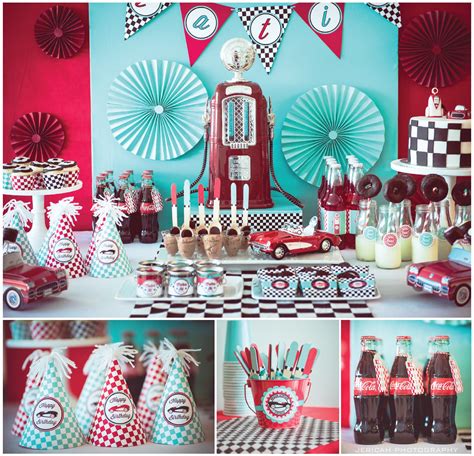 Vintage Car Theme. Fill'er up gas station party https://www.facebook.com/PrettyPaperParties ...