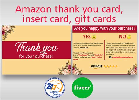 Design amazon thank you card, product insert, gift cards by Sharmin_13 ...