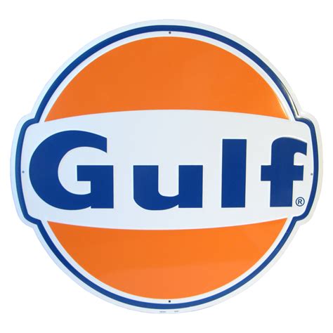 Gulf Logo - Metallskilt - RETRONORGE.NO