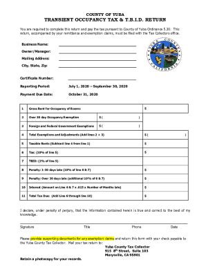 Fillable Online Forms - Welcome to Yuba County, CA Fax Email Print - pdfFiller