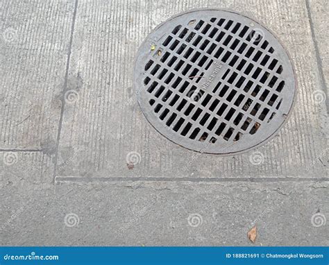 Manhole Drain Cover on Streets Stock Image - Image of dirty, streets ...