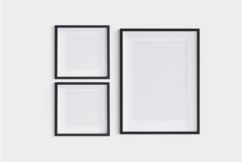 Black Picture Frames Mockup - Mockup World