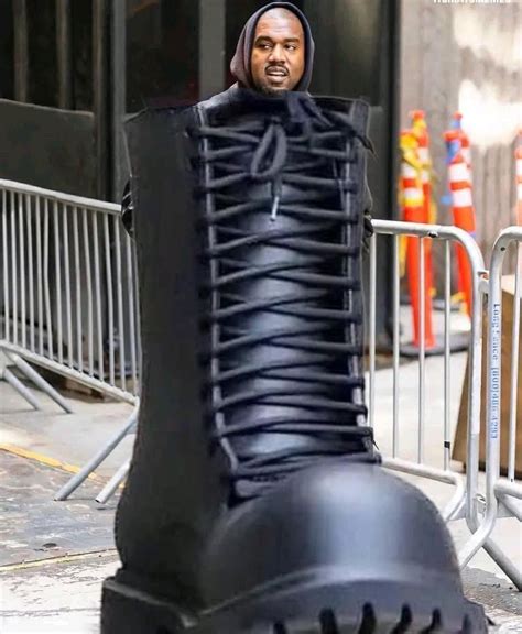 ye in da boot | Kanye West's Big Balenciaga Boots | Know Your Meme