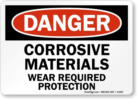 Corrosive Materials Signs | Free Shipping from MySafetySign