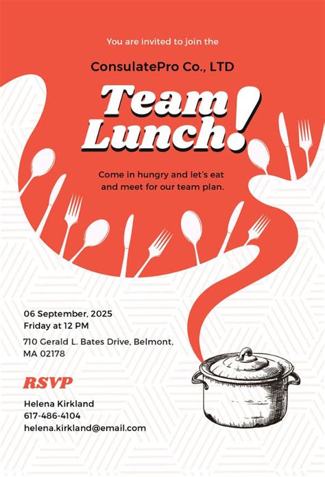 15+ Team Lunch Invitation Designs and Examples - PSD, AI