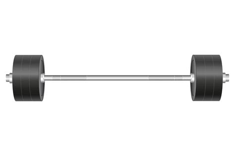 Front view of a barbell isolated 1263509 Vector Art at Vecteezy