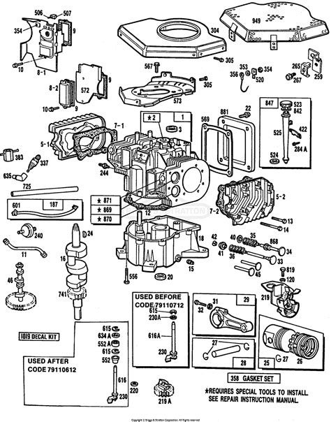 Briggs and Stratton 402707-0145-02 Parts Diagram for Cylinder,Cylinder Heads,Sump