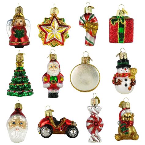 Nostalgic Miniature Glass Christmas Ornament Gift Set, 12 PC: NOVA68.com