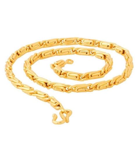 Stylish Yellow Gold Plated Chain From Linking Laureate Collection: Buy Stylish Yellow Gold ...