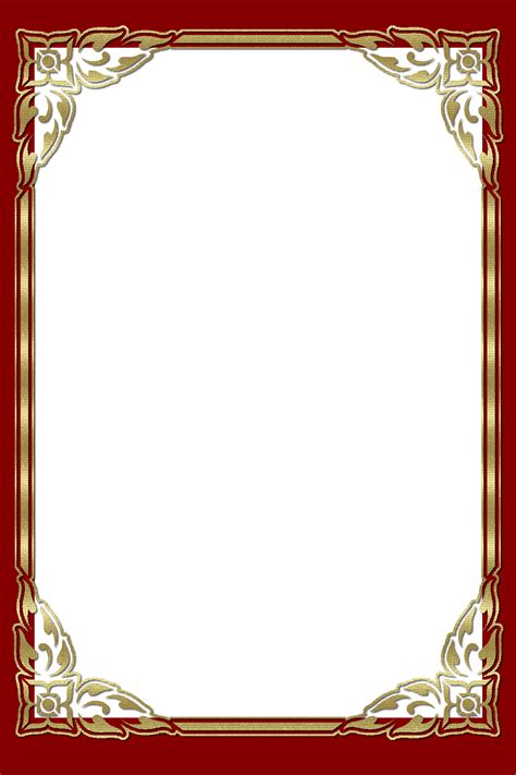 Red and Gold Frame PNG