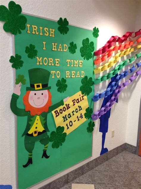 St Patrick's Day Library Bulletin Board - "Irish I had more time to ...